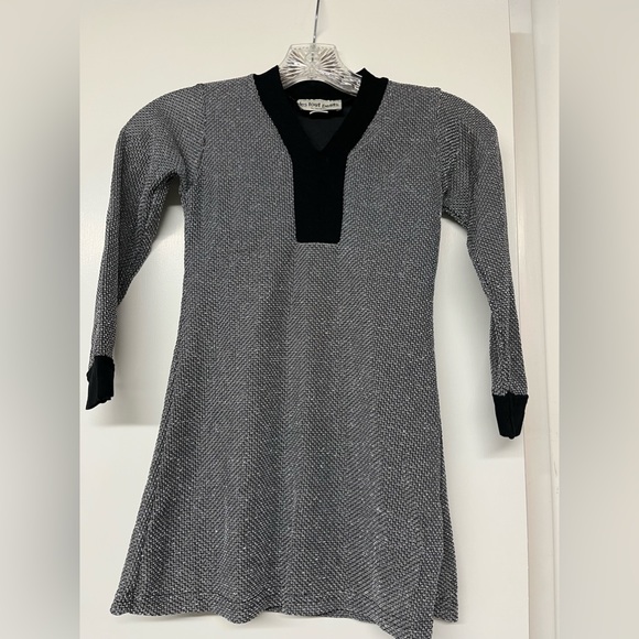 Girls Silver Metallic Party Dress from Les Tout Petits - Picture 1 of 4